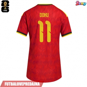 Lacne Ženy Futbalové dres Belgicko Jeremy Doku #11 MS 2026 Krátky Rukáv - Domáci